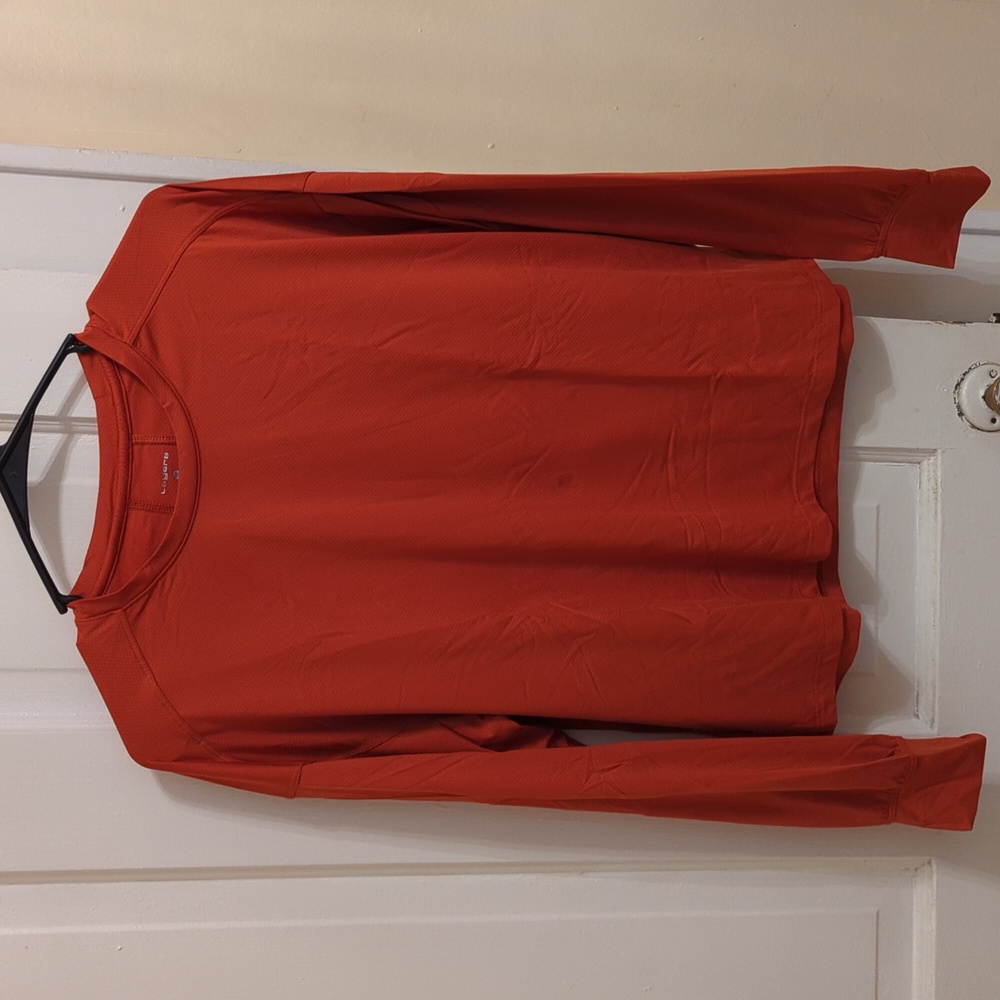 Orange Long Sleeve Athletic Shirt